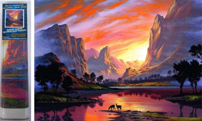 Pintura con diamantes Valle de montaña