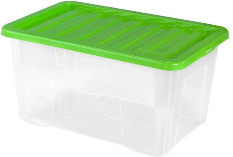 Caja de almacenamiento de plástico con tapa HEIDRUN Quasar 60 l