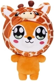 Zorrita de peluche con sudadera de jirafa