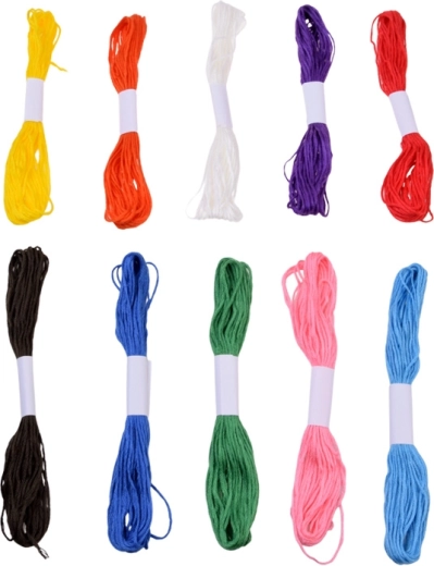 10 colores de hilo de bordar para combinaciones variadas