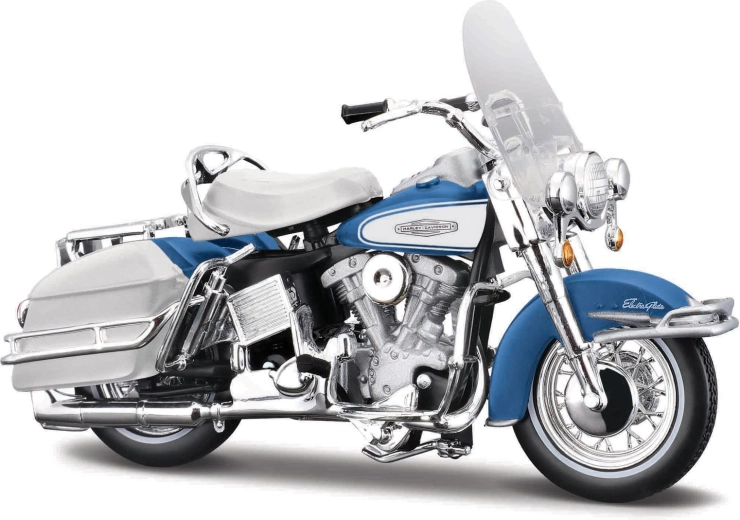 Maisto Harley-Davidson 1966 FLH Electra Glide azul-blanco 1:18