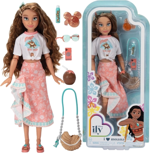 Disney ILY 4EVER muñeca de moda inspirada en MOANA, 30 cm con accesorios