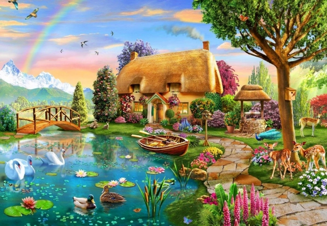 Puzzle Cabaña junto al lago 1000 piezas BLUEBIRD