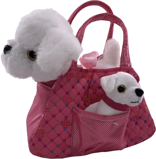 Bolso de peluche con perrito y cachorrito PLYŠÁKOV