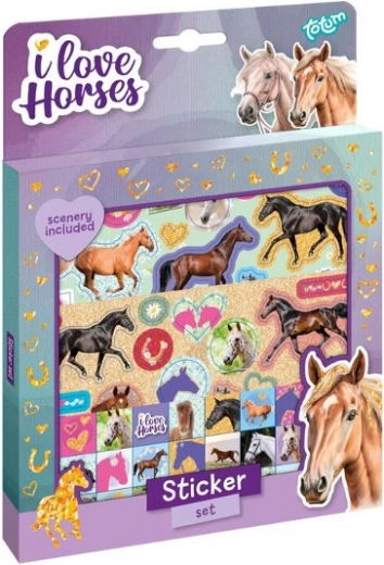 Pegatinas de caballitos – set con decoración de cartón
