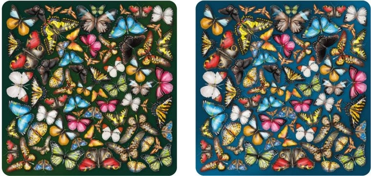 Puzzle de madera de doble cara Curiosi Double: mariposas 165 piezas