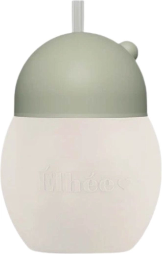Taza de aprendizaje Élhée con pajita coconut 240 ml sand sage