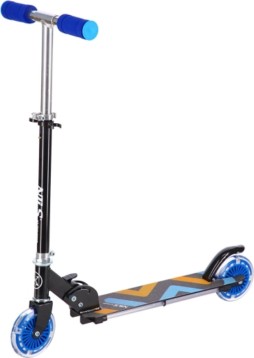 Patinete infantil plegable con ruedas LED NILS Extreme HD025 azul