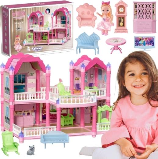 Casa de muñecas Woopie villa jardín con 156 piezas
