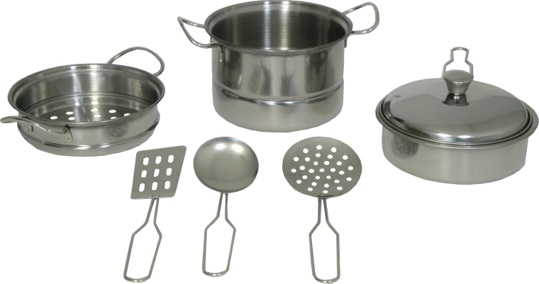 Juego de cocina metálico para niños