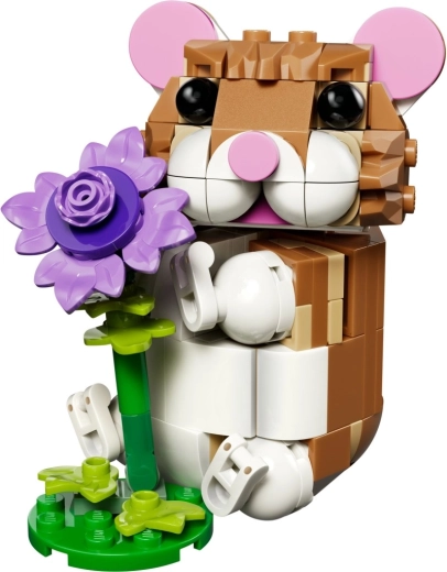 Adorable hámster con partes móviles
