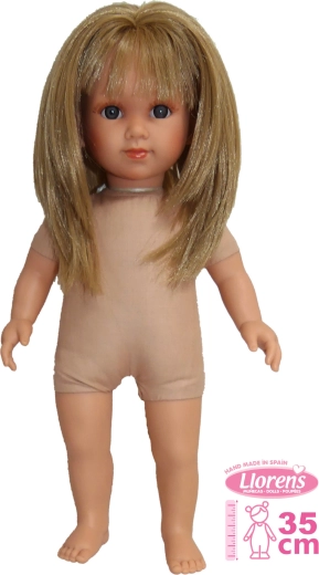 Muñeca realista Llorens Elena con cuerpo blando de tela 35 cm