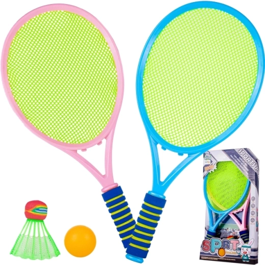 Set de raquetas de bádminton con pelota 45 cm