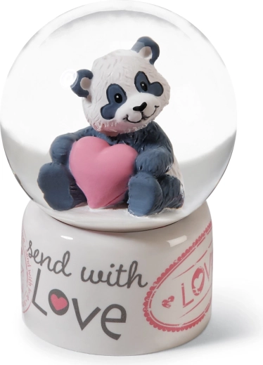Adorable panda Love con corazón rosa