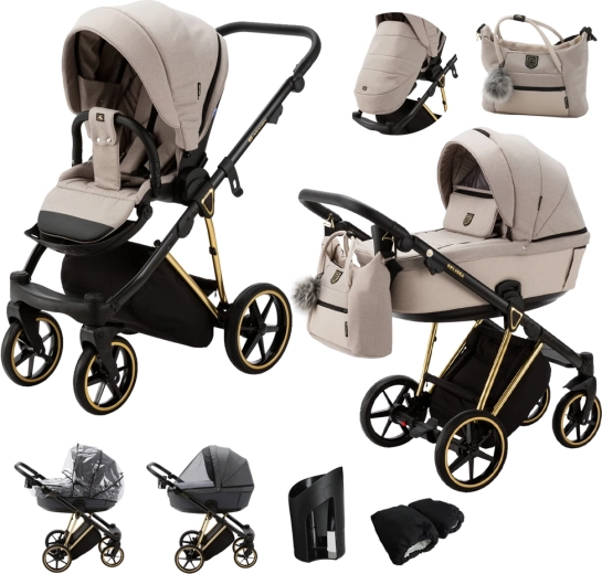 Cochecito combinado Adamex Belissa Special Edition beige/dorado