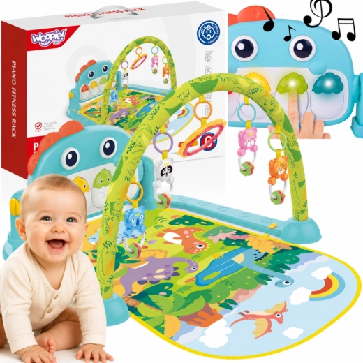 Manta de juegos infantil Woopie con arco de dinosaurios