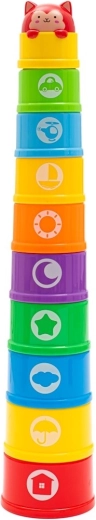Vasos apilables numerados con melodía BABY MIX, 10 piezas