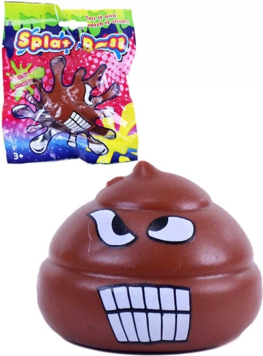 Pelota pegajosa antiestrés aplastable de caca – bomba de agua 6 cm - 1 unidad