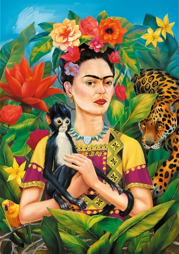 Puzzle Trefl Premium Plus – retrato de Frida Kahlo, 1000 piezas