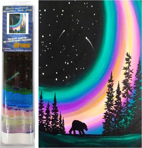 Pintura de diamantes Noche polar 30 × 40 cm NORIMPEX