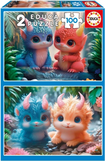 Educa Puzzle Monstruitos adorables 2x100 piezas