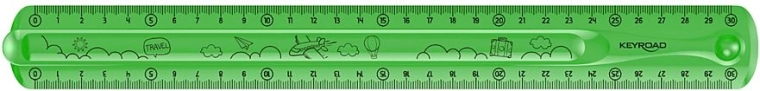 Regla KEYROAD Flexi 30 cm verde