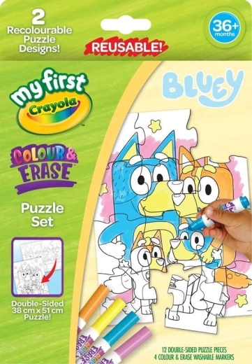 Puzzle para colorear Crayola Bluey 12 piezas