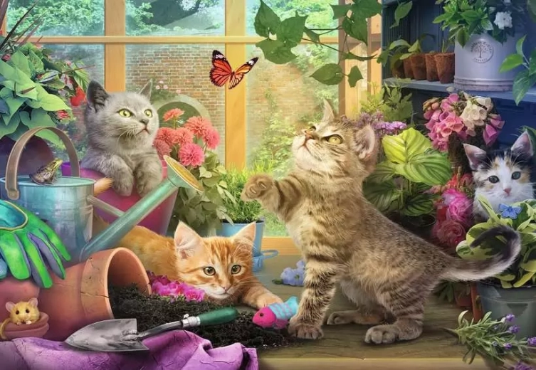 Puzzle Ravensburger Gatitos traviesos XL 200 piezas