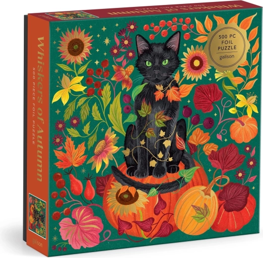 Puzzle metálico cuadrado Galison Barbas otoñales, 500 piezas