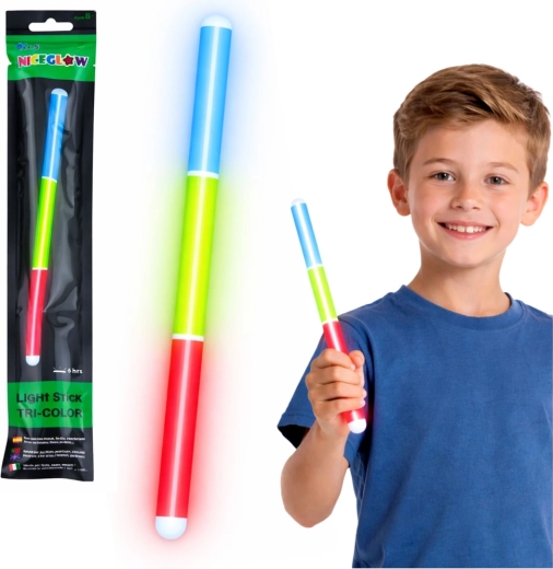 Barra luminosa fluorescente tricolor Glow Stick 31,5 cm