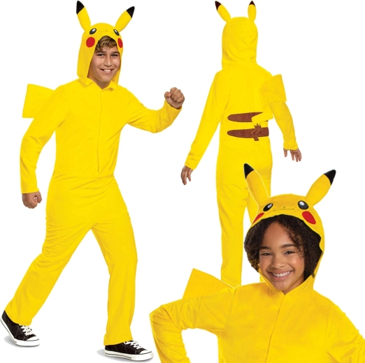 Disfraz infantil POKEMON Pikachu kigurumi 150–163 cm (14–16 años)