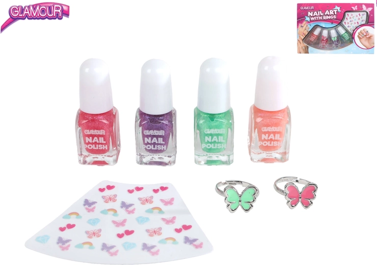 Set de belleza Glamour para uñas en caja