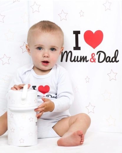 Estampado original “I Love Mum and Dad”