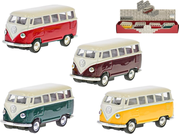 Kinsmart VW Classic autobús 1962 modelo metálico 1:64 con puertas que se abren