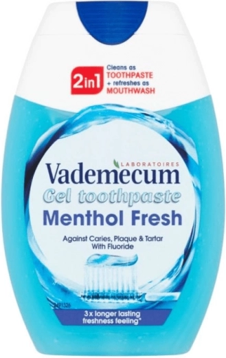 Vademecum 2v1 Menthol Fresh pasta dental en gel 75 ml