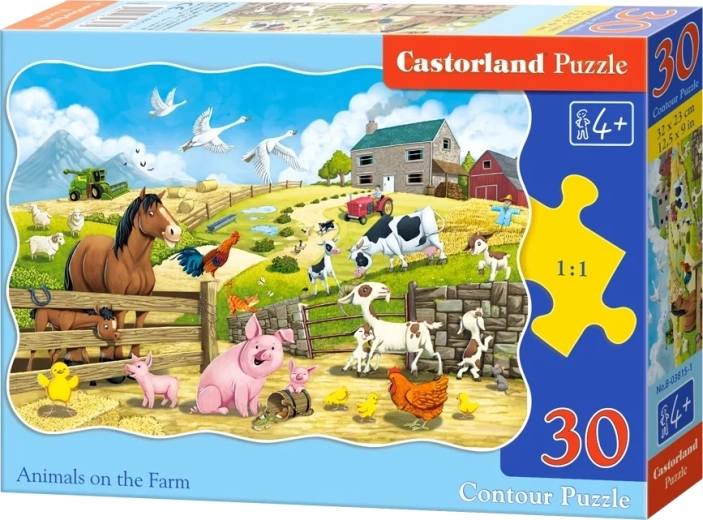 Puzle Animales en la granja 30 piezas CASTORLAND
