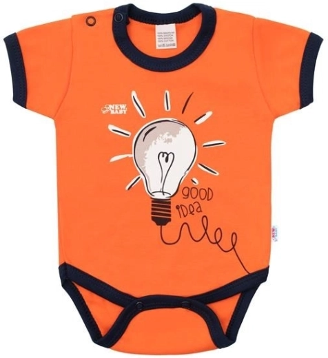 Body infantil de algodón de manga corta New Baby Happy Bulbs