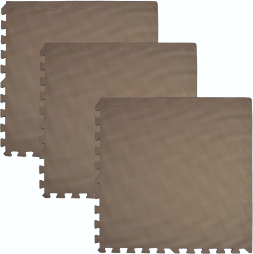 Alfombra de suelo de espuma HUMBI 180 × 60, puzles grandes impermeables, segura, 3 uds, beige oscuro cappuccino