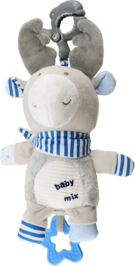 Juguete de peluche infantil con caja de música y clip BABY MIX alce