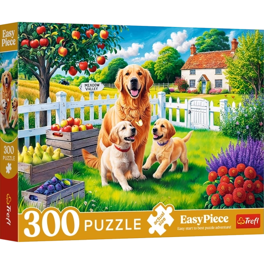 Puzzle - 300 piezas - Perros en el campo Trefl