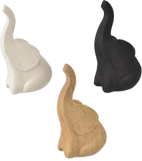 Figura decorativa de elefante de polirresina 17 cm (mix de 3 variantes)