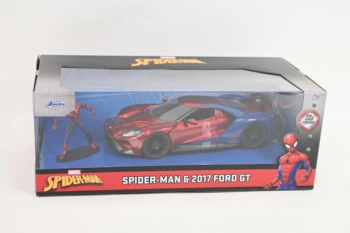 Jada Toys Marvel Spider-Man – modelo de coche Ford GT 2017 1:24 con figura - 1 unidad