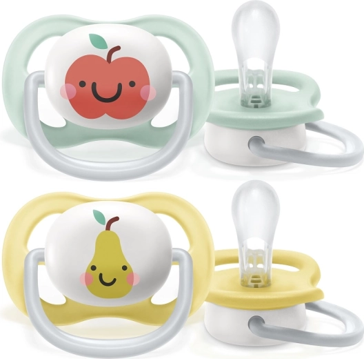 Chupete Philips Avent Ultra Air neutro manzana 0–6 m, 2 uds