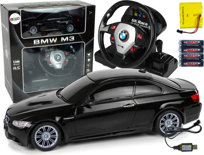 Coche de carreras teledirigido BMW M3 negro