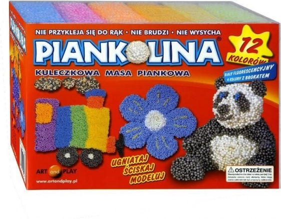 Piankolina – plastilina de espuma, set de 12 bloques