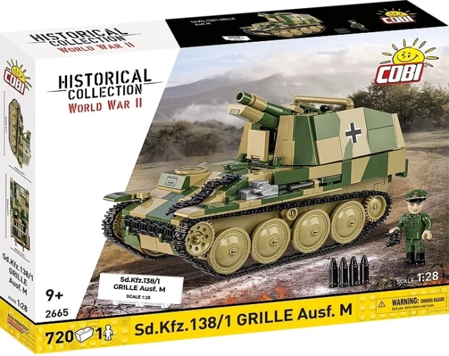 Set de construcción COBI Sturmpanzer 38(t) Grille Ausf. M 1:28, 720 piezas