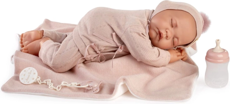 Antonio Juan Luna muñeca bebé realista durmiente con cuerpo de tela suave de 42 cm