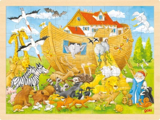 Puzzle de madera Goki Arca de Noé 96 piezas