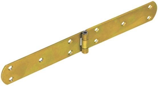 Bisagra francesa 300 × 38 × 2,5 mm, acero galvanizado amarillo