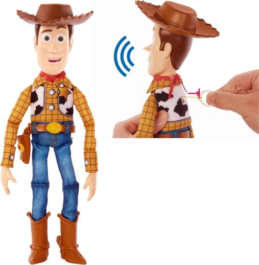 Mattel Disney Toy Story figura interactiva blanda de Woody 31 cm (versión en inglés) - 1 pieza